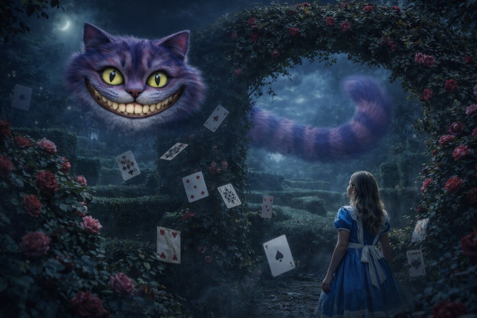 chat alice au pays des merveilles